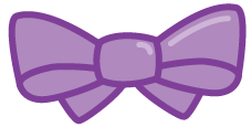 A purple bow ribbon.