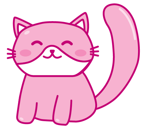 A pink cat.