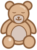 A brown teddy bear.